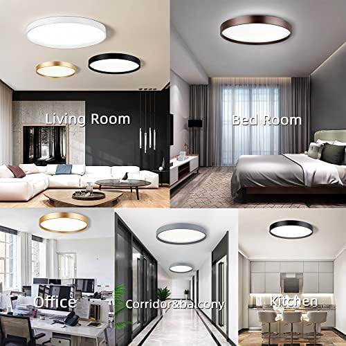 Taoellen Bright Round Modern LED Ceiling Lights, 42W 6500K 210W Equivalent, Flush Mount White Light Fittings Ceilings for Living Room, Kitchen, Office, Bedroom, Bathroom, Hall