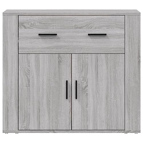 Aparador con mucho espacio de almacenamiento gris Sonoma de madera para comedor 4