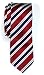 Retreez Preppy Stripe Pattern Woven Microfiber Skinny Tie Necktie - 5 Colors