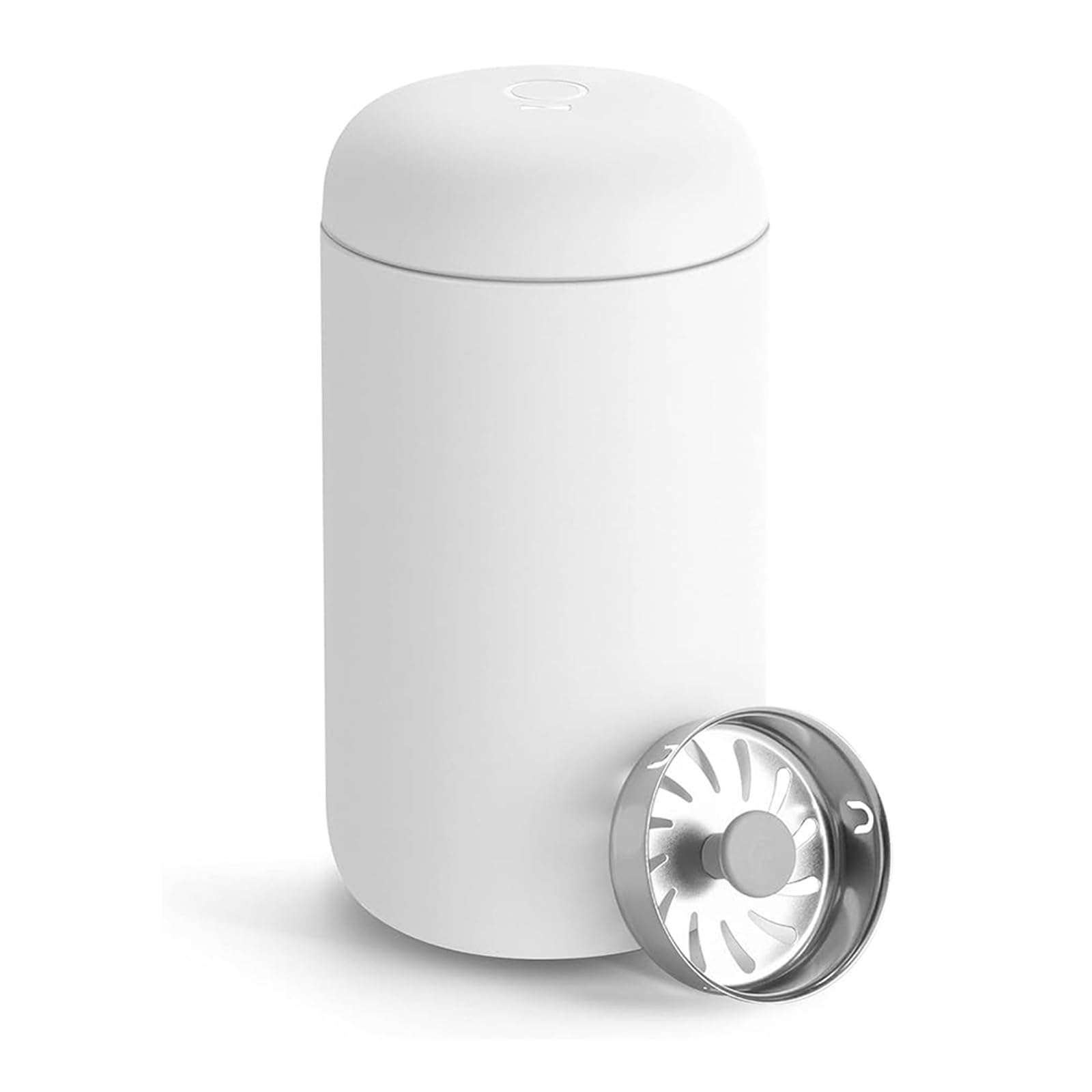 Tazweeq355ml Carter Move Travel Mug, Vacuum Insulated Stainless Steel Travel Coffee Mug, Skinny Ceramic Coated Stainless Steel Leak Proof Carry-On Mug with Ceramic Interior and Splash Guard, White