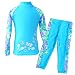 TFJH Girls Swimsuit UPF 50+ UV Two Piece Blue Long 5-6Years