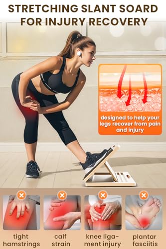 Image of Wooden Slant Board for Calf Streching Physical Therapy Equipment