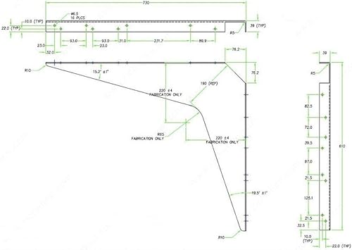 Miniatura 2 de Un par de estaciones de trabajo Brackets reversible de alta resistencia, capacidad de carga [por par] (12 x 18 pulgadas, negro) Negro