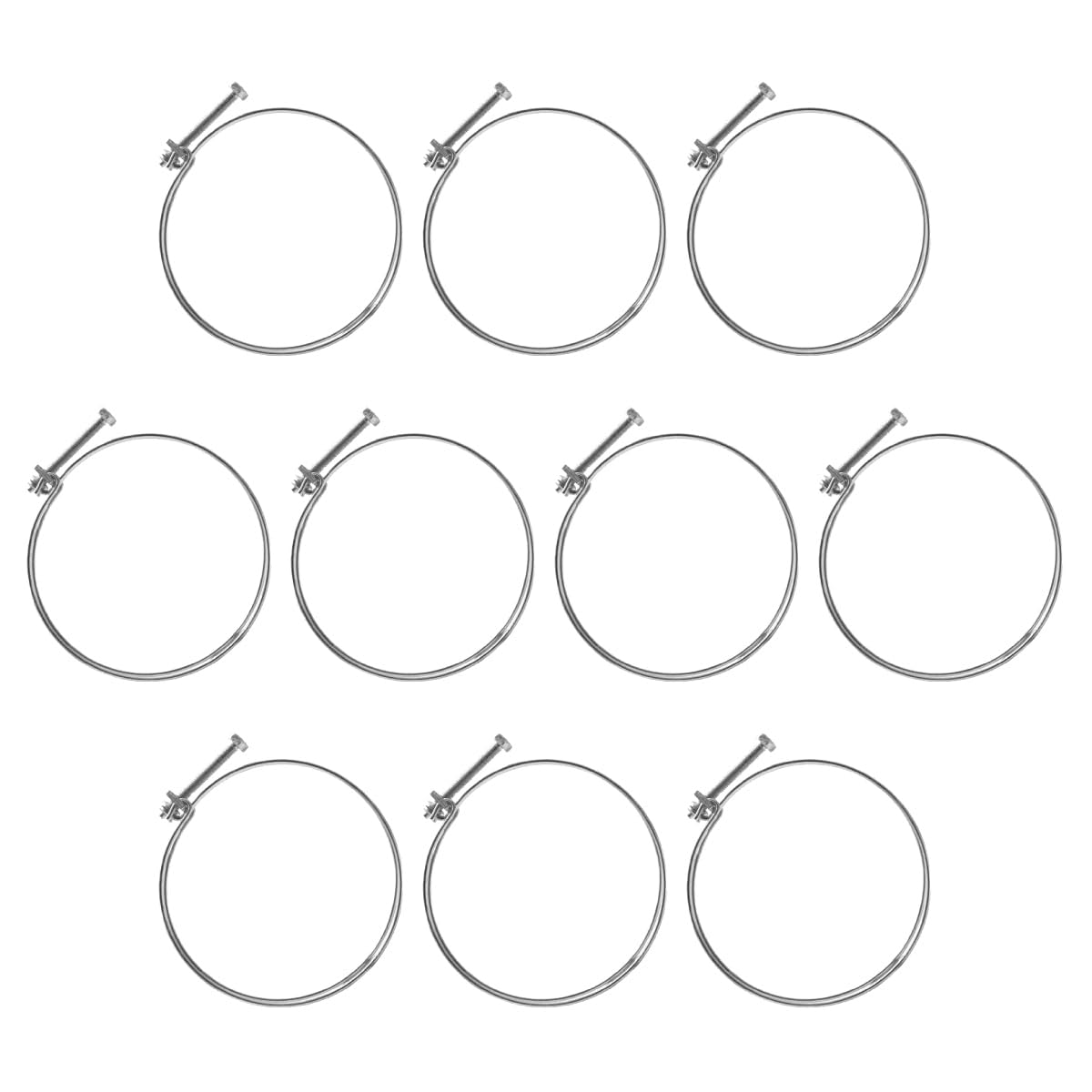 POWERTEC 70217-P2 5-Inch Double Wire Hose Clamp | 10-Pack