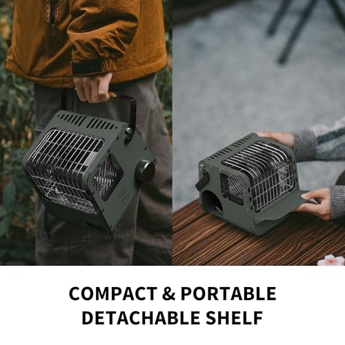 Image of Naturehike Portable 3-in-1 Camping Heater for Outdoor 3750 BTU Butane Tent Heater with Insulated Shelf & Handle Patio Heater for Home