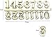 1 Set Black Clock Numerals Kit Clock Parts Digital Clock Numbers Roman Numerals Arabic Number for Replacement Repairing Clock Arabic Numerals Tools Home Improvement