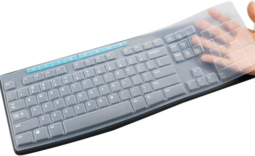 iFyx Keyboard Cover Skin for Logitech Multi-Device Wireless Keyboard Mk295 K200 MK200 K260 MK260 K270 MK270 MK275 Cover Ultra Thin Protective Skin (Transparent)-image-30