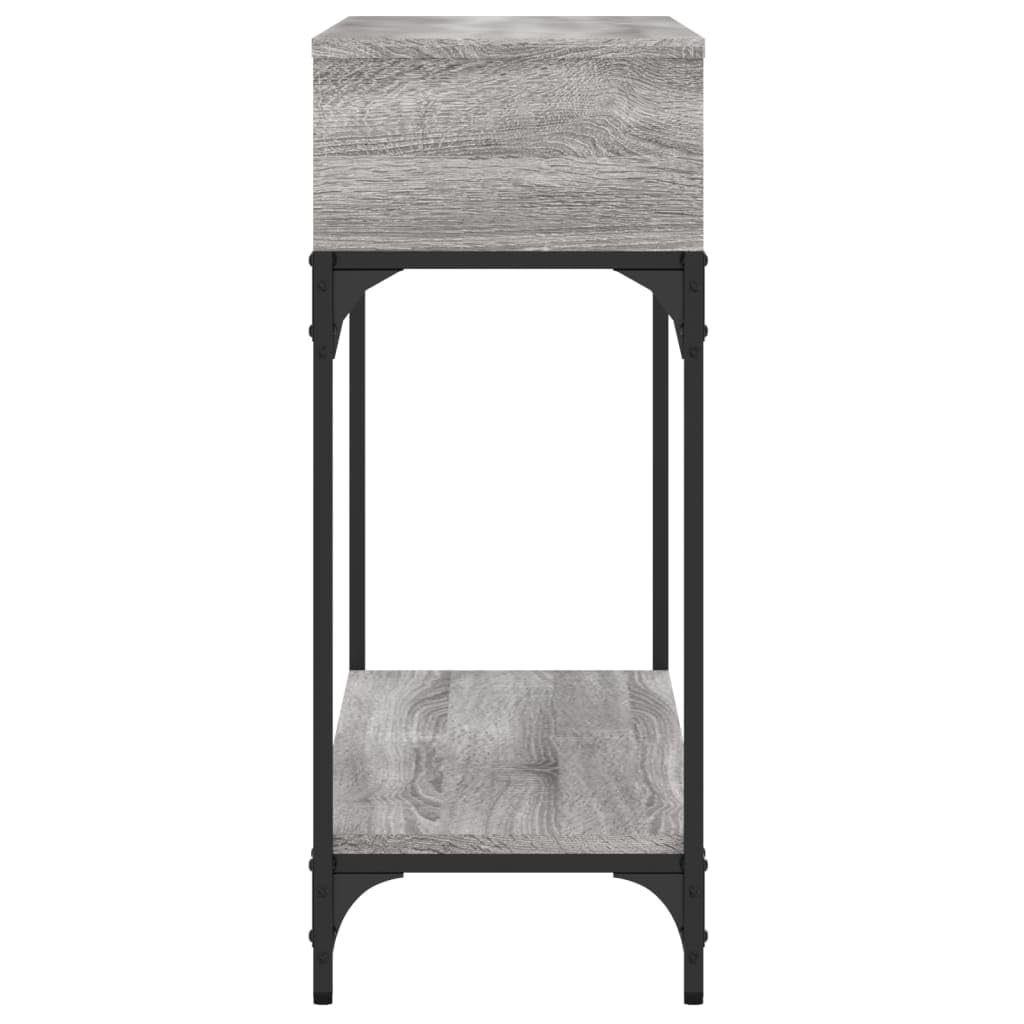 Tavolo consolle grigio Sonoma, 100 x 30,5 x 75 cm, in metallo