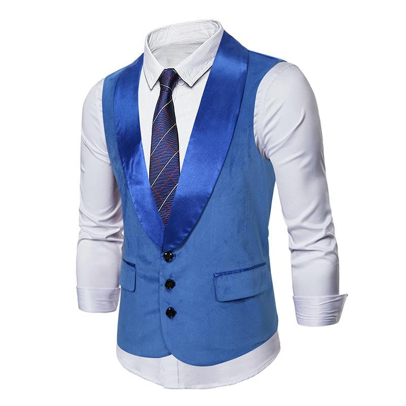 FOLKFOLD Chaleco de noche elegante para hombre ideal para bodas y galas exclusivas 2