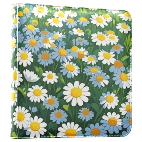 Photo Album 4x6, 5x7,6x8,Artificial Leather Photo Albums with 20 Detachable Sheets Daisy Pattern for Family Wedding,Multi 14