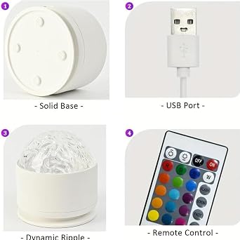 Neioaas 2 in 1 Northern Lights Projector, 16 Color Aurora Night Light Projector,Remote Galaxy Light Projector,USB Recharge Ocean Wave Projector for Playroom Birthday Kids Teen Gift (Aurora & Wave) [Energy Class A+]
