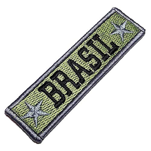 Brasil Militar Patch Bordado Com Fecho Contato Gancho Atrás