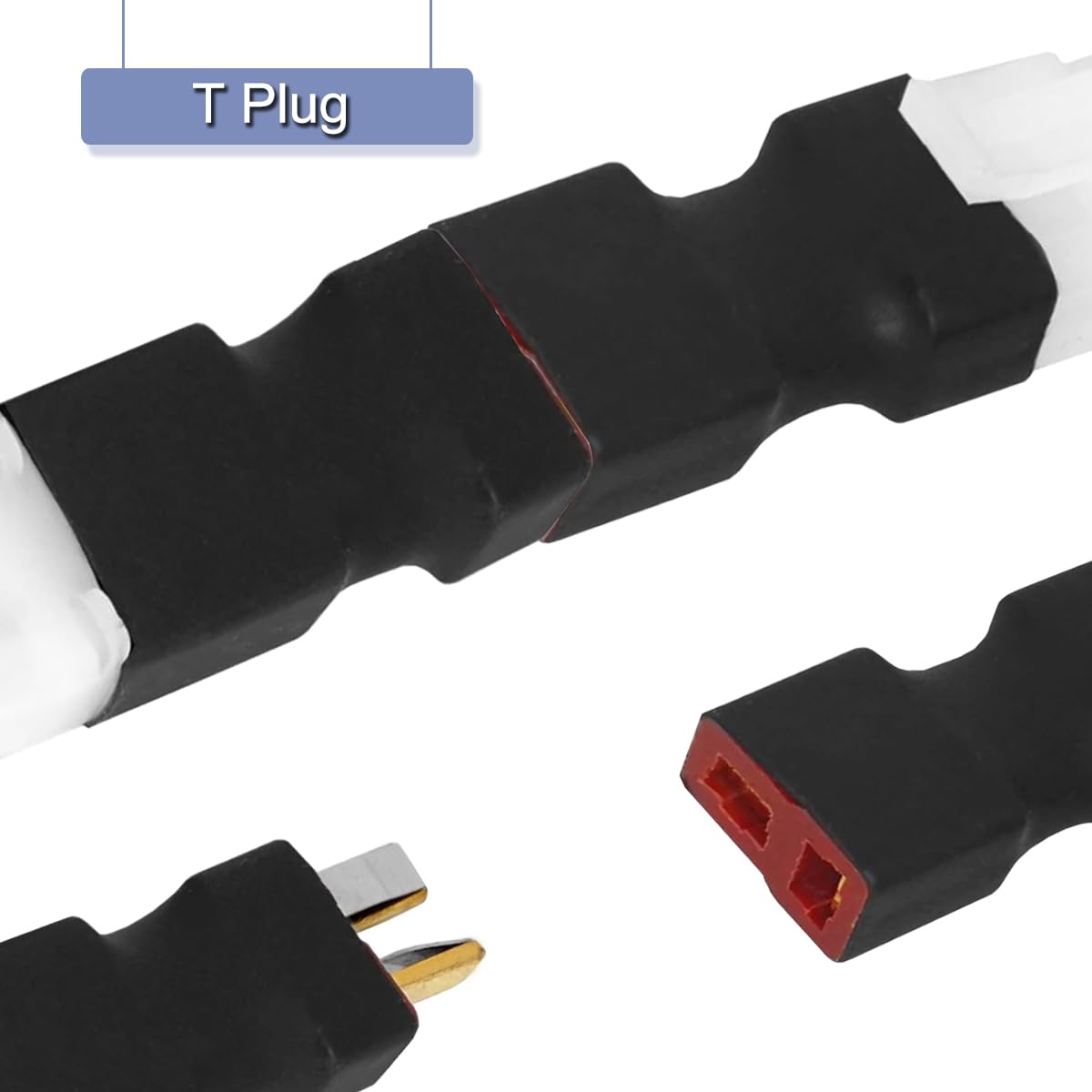 Lot 8 Câbles D'Extension Tamiya Mâle/Femelle – 14 AWG, 10 Cm – Cuivre Étamé, Silicone – Connecteur Pour Batterie Lipo, Chargeur RC, Voiture/Bateau/Drone
