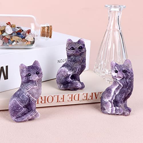 Smq Amethyst Crystal Fox Statues And Figurines,Carved Gem Fox Animal Carvings Collectible Healing Crystal Stone Sculpture For Home Garden Decor #TOP6