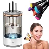 Makeup Brush Cleaner, Electric USB Automatic Spinning Cleaner for All Size Brush, Great Gift Women & Girls, Cosmetic Cleanser, Upgraded Auto-Rotating Cleanser Beauty Brushes, Deep Cleaning