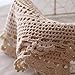 Phantomon Lace Doilies Handmade Crochet Placemats Cotton Doilies Cloth Lace, Pack of 4, Oval Shape, 10 x 14 inch (Beige)