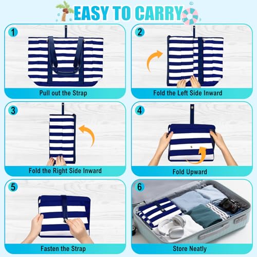 Image of Extra Large Beach Bags for Women Waterproof Sandproof Beach Tote Bag