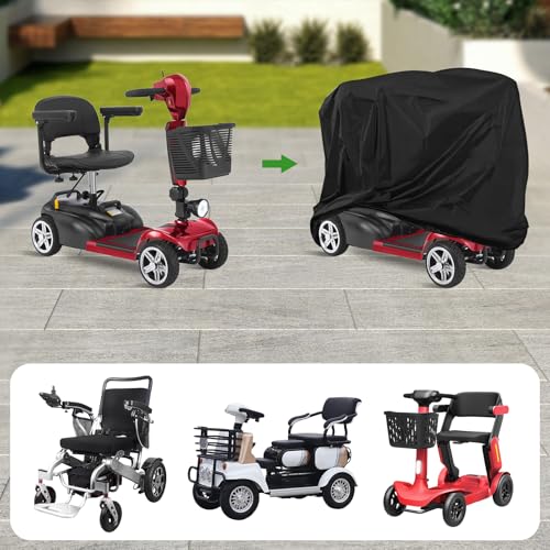 Jungda Mobility Scooter Cover,Waterproof Scooter Cover for Outdoor Storage,Small Electric Scooter Covers Mobility Scooter Protection Accessories - 42 x 23 x 38 Inch