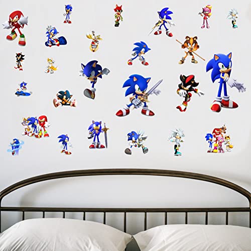 Sonic Wall Decals Peel And Stick Sonic Wall Stickers For Boys Room Sonic The Hedgehog Wall Art Mural Decor For Baby Girls Kids Nursery Bedroom #TOP6