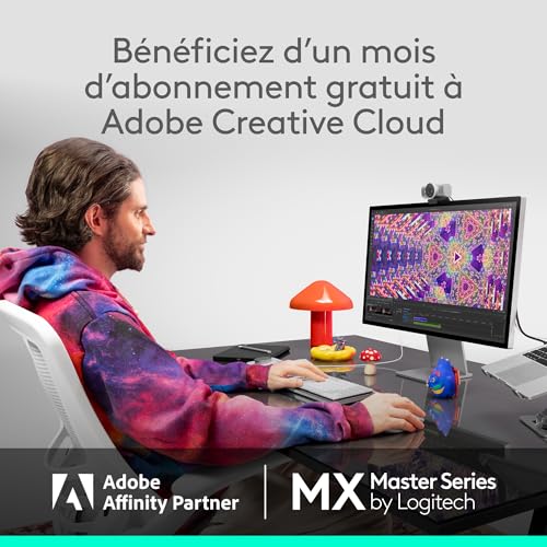 Logitech MX Master 4, Souris sans Fil Ergonomique avec Retour haptique de Performances avancées, défilement Ultra-Rapide, Recharge USB-C, Bluetooth, Windows, MacOS - Pale Gray