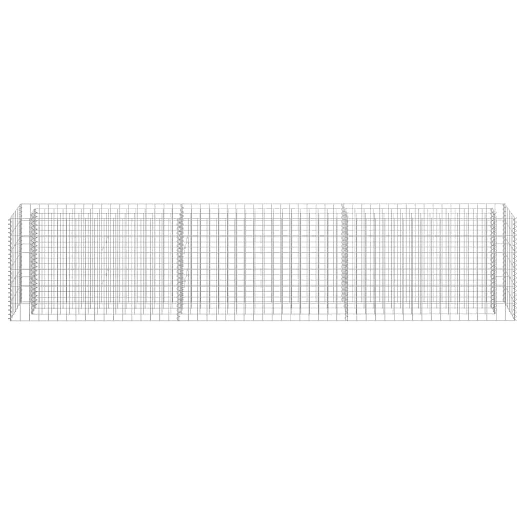 vidaXL Gabbione per Fioriera Gabbia Rete per Aiuola Accessori Arredo da Giardino Giardinaggio Orto Rialzato in Acciaio Zincato 270x30x60cm