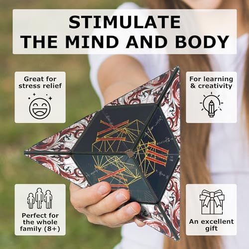 SHASHIBO Dice Paradise - Shape Shifting Box - Award-Winning, Patented Magnetic Puzzle Cube w/ 36 Rare Earth Magnets - Fidget Cube Transforms Into Over 100 Shapes (Renaissance) - 2