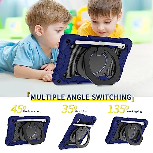 Coque Lenovo Tab M9 Bleue Antichoc avec Support Rotatif Intégré - 2
