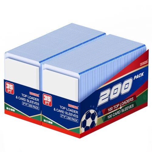 Image of Kabinka 400 Card Sleeves Top Loaders for Cards,3 inchx4 inchBaseball Card Protector | Standard Size Trading Hard Plastic Card Holder for Sports, Football, TCG Cards(200 Hard Sleeve + 200 Soft Sleeve)