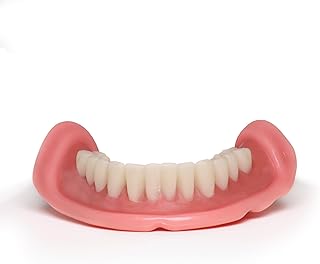 Boil-&-Bite Functional Denture, Self-fit at Home in Mins, Adjusts for Narrow or Wide Arches, Long-term or temporary Solution, Eat, Drink and Smile Confidently, Small/Med Denture, Lower