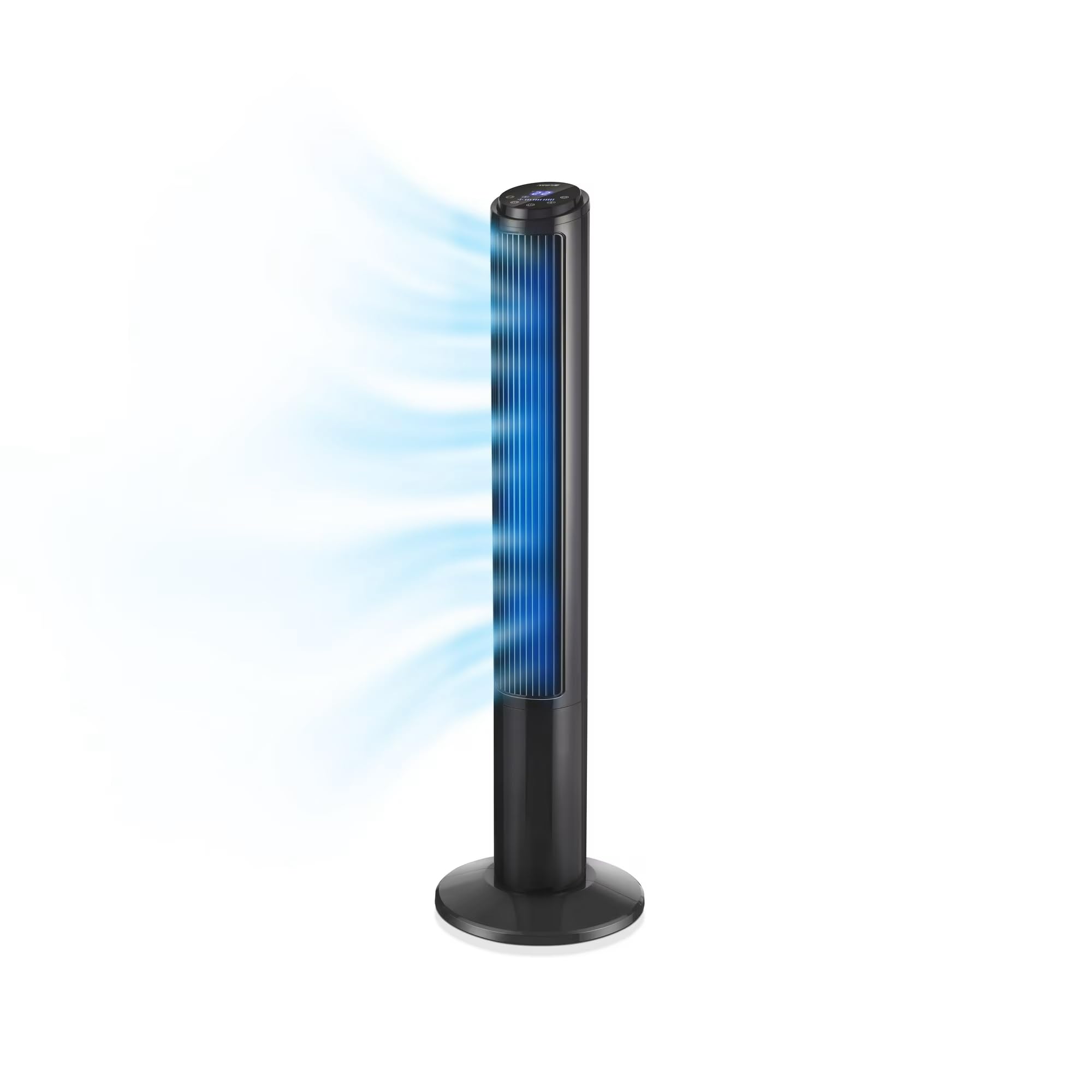 Emerson SmartVoice Ventilador de torre sin aspas de 40 pulgadas, control de voz sin conexión con más de 40 comandos, sin APP, sin WIFI, sin configuración, oscilación de 70°, 3 velocidades