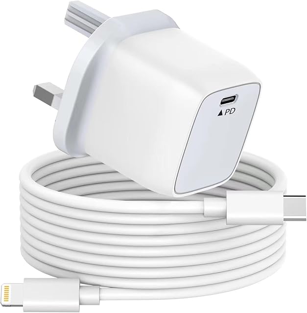 iPhone Fast Charger Plug and Cable 2M[Apple MFi Certified], 20W Fast iPhone Charger Plug and Cable 2M,USB C Plug Charger Adapter with Lightning Cable for iPhone 14 Pro Max/Plus 13 12 11/XS/XR/X/iPad
