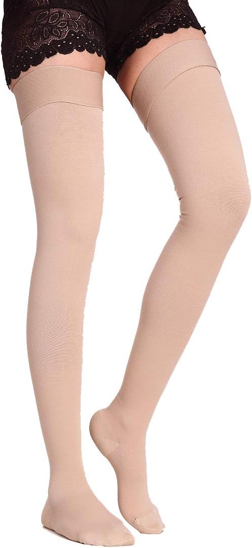 Thigh High Compression Socks for Men & Women, 20-30 mmHg Compression Stockings.