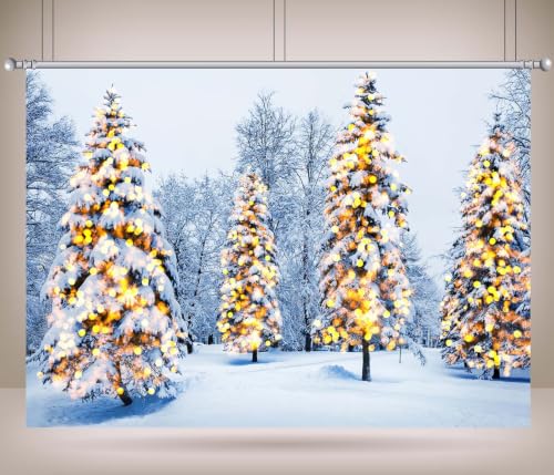 Fond de studio pins enneigés 4.6x2.5m pour décor Noël - 2