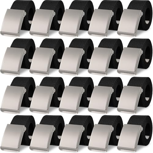 Image of Yahenda 20 Pcs Web Belt for Men Women Belt Adjustable Canvas girdle Golf Strap with Military Buckle Casual Web girdle