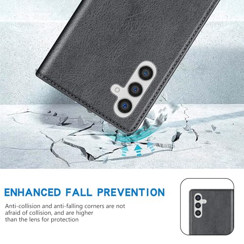 Image of ZZXX for Galaxy S23 FE Wallet Case Strong Magnetic 6.4 inch,Grey