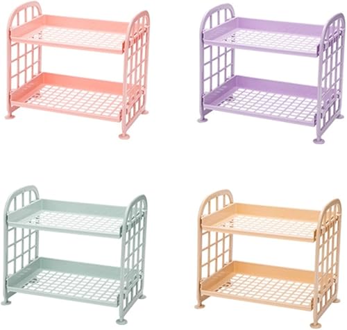 Miniatura 9 de Alipis Estantería de plástico para baño, organizador sobre inodoro, 2 capas, encimera de cocina, estante para frutas y verduras, ahorra espacio