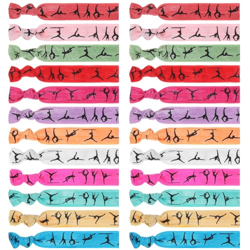 HJZHII 24PCS Gymnastics Hair Ties & Accessories