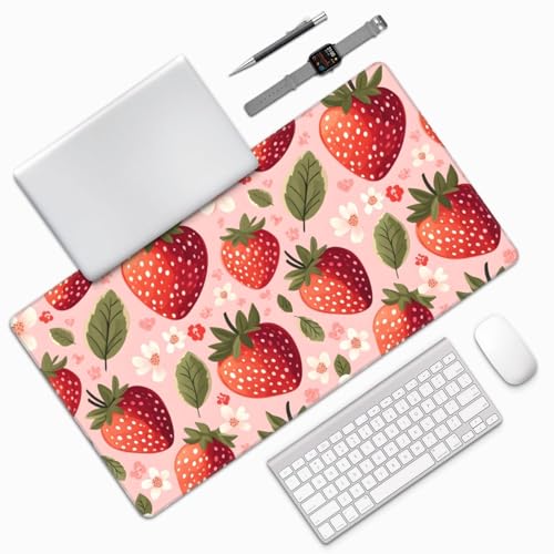 Sous-main de bureau de qualité avec bords cousus et imprimé fleurs vives - 5