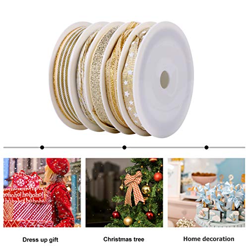 ARTIBETTER Natal Diy Ribbon Glitter Embrulho de Presente Flores Fita Fitas de Tecido de Cetim Embele