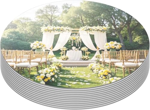 CEUQIESO Lot de 10 miroirs ronds pour décoration de table, en acrylique, 30,5 cm, plateau à bougies, pièce centrale pour décoration de mariage