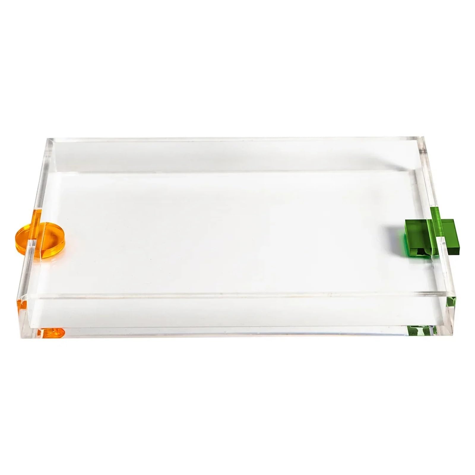 Decortion Tray Serving Trays With Handle For Beverage Fruit Cake Decorative Jewelry Storage Perfume(Color 01)