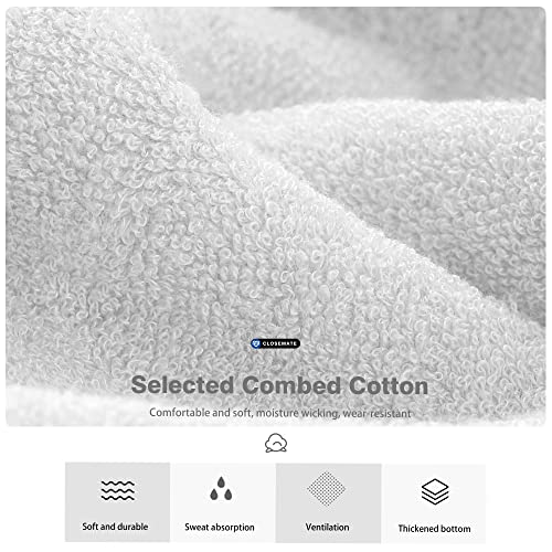 Closemate Mens Sport Ankle Socks 6 Pairs Low Cut Cotton Cushioned Tab Non-Slip Breathable Athletic Running Socks (6Black, Size L) #TOP3