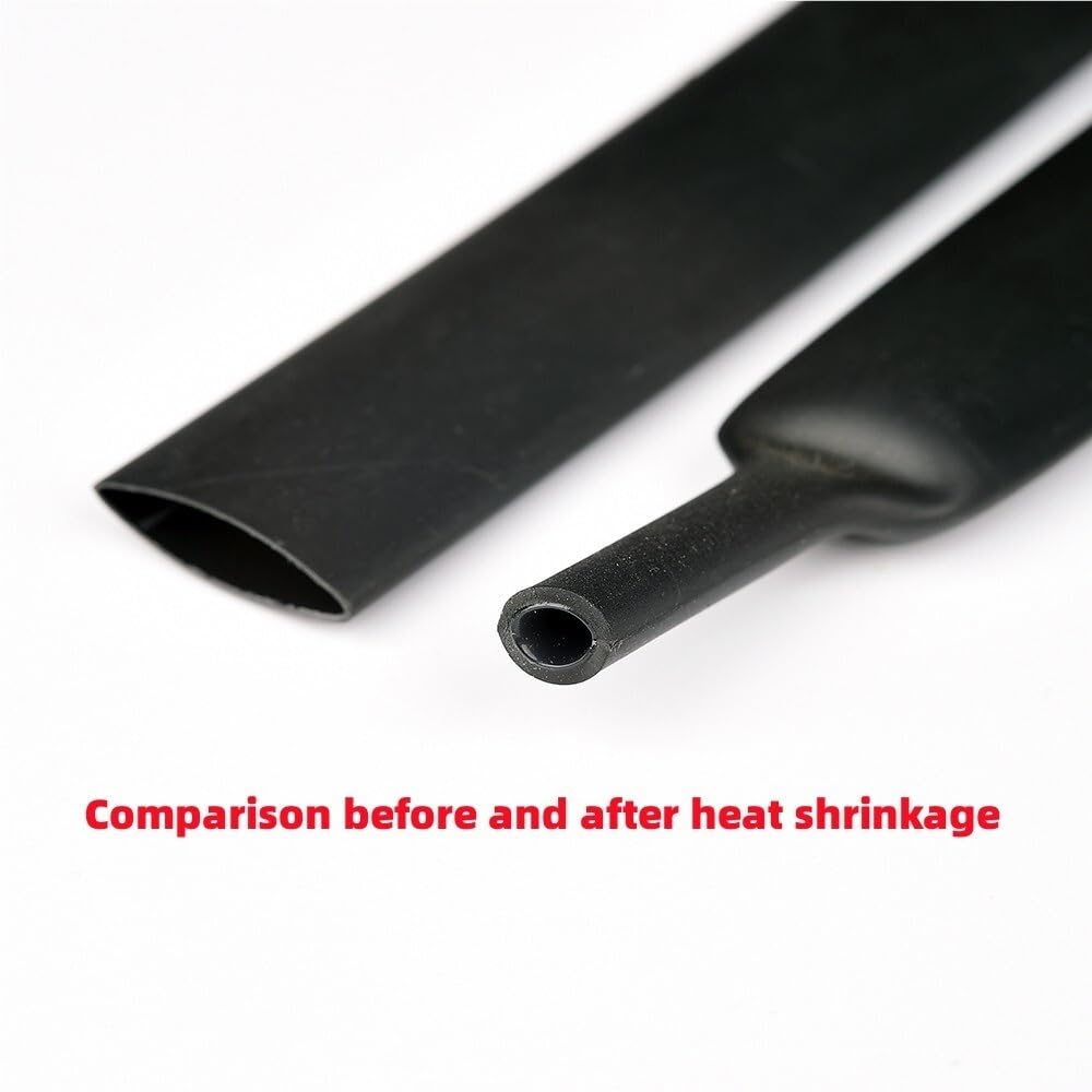 Guaina termorestringente impermeabile, Tubo termorestringente a doppia parete 4:1 con colla nera 2mm-120mm 1 metro(120mm)