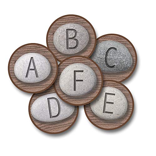 Carpets For Kids 60226 Alphabet Stones On Wood Deck Carpet Seating Set Of 26, 12In Rounds, Brown And Gray #TOP15