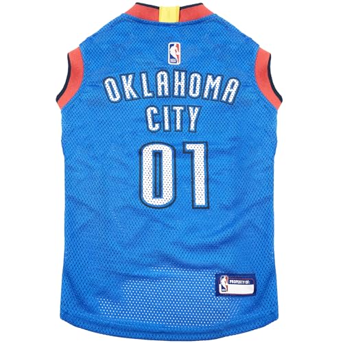 NBA OKLAHOMA CITY THUNDER DOG Jersey, Small - Tank Top Basketball Pet Jersey by Pets First - Used condition - US$7.70