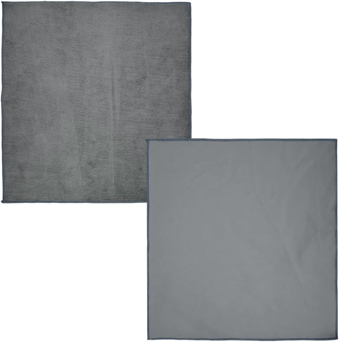 2PCS Microfiber Car Drying Towels, Reusable Double Sided Suede Car Cleaning Towel, Universal Auto Detailing Supplies for Cars, Trucks, Motorcycles (Gray)