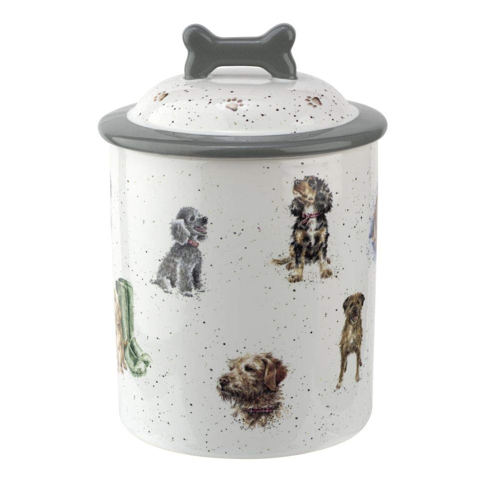 Wrendale Dog Treat Jar Porcelain from Hannah Dale Royal Worcester Height 19cm