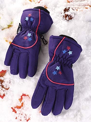 Boao Kids Snow Ski Gloves Winter Waterproof Warm Snowboard Mittens for Girl and Boy (Purple,1-3 Years) - Image 6