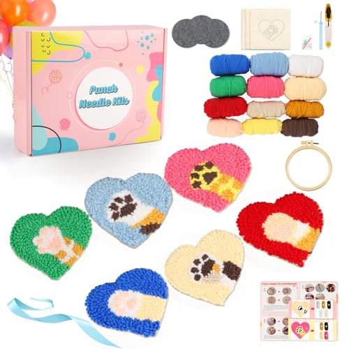 Kit aiguille à poinçonner complet 3 couleurs pour débuter le punch needle