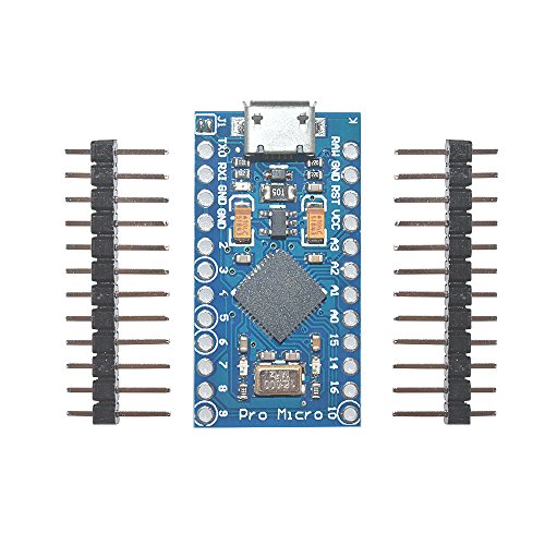 diymore Arduino Pro Micro 16MHz 5V with 2-Row Pins Header Module Board ATmega32U4 Module Board Micro USB Pro Micro Development Board Microcontroller - Thumbnail 7